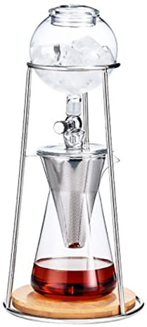 ETZRYSYB Coffee Pot Coffee Maker Ice Coffee Pot Water Drop Glass Drip Filter Cold Drink Pot Coffee Drop Filter Tool