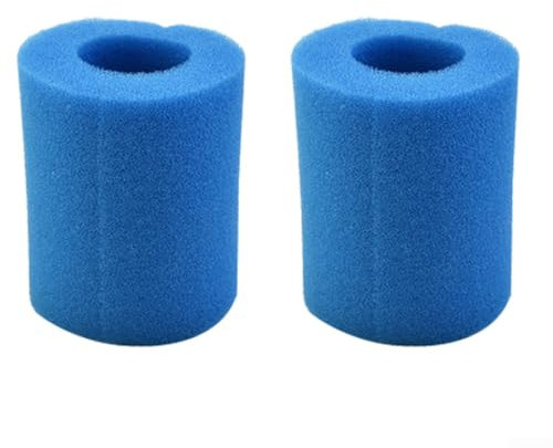 Lot de 2 éponges filtrantes de piscine pour Intex Type II 58094, lavables et réutilisables