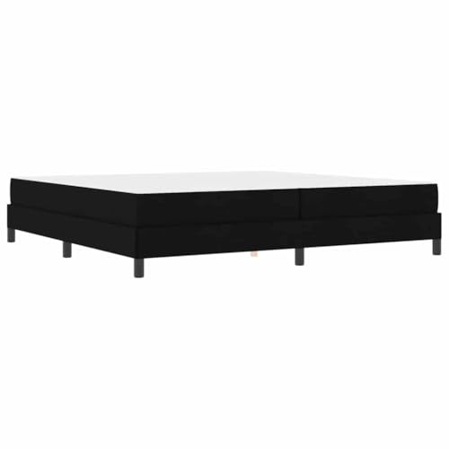 vidaXL Boxspringbett mit Matratze Schwarz 200 x 200 cm Stoff