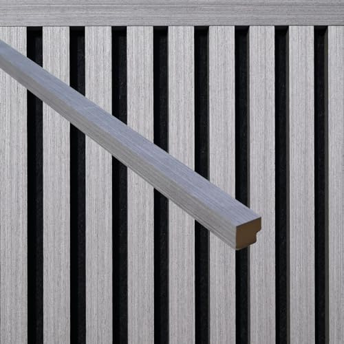 Home Deluxe Abschlussleiste für Akustikpaneel ENDO Grey Oak - 80 cm - Menge: 1 | Abschlussleiste, Akustikpaneele Abschluss, Leiste für Akustikpaneele