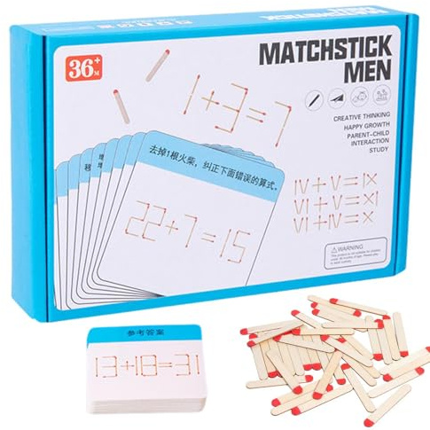 Wooden Stacking Toy - 3D Wit | Logic Game Wood Chopsticks | Early Educational Parent-Child Interaction 3+ Years Preschool Activity Skill Resolution