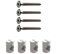 RP_Handel 4 x Schrauben + Muttern M6x40,50,60 oder70mm Ersatzschrauben für zb. Kinderbett Möbel Bett (vernickelt, 70mm)