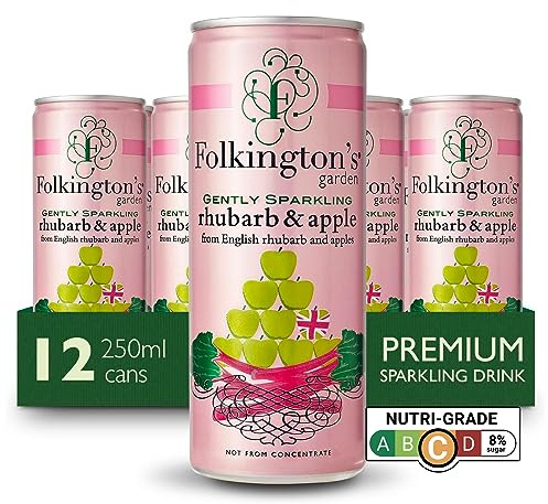 Folkington's Rhubarb and Apple Fruit Juice 250 ml (Pack of 12)