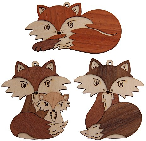 Kuhnert - Schmuckanhänger/Baumschmuck - Motiv: Fuchs im 6er Set - Made in Germany