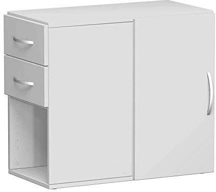 Gera Möbel Container & Funktionsmöbel Anstell-Schrank, Holzdekor, lichtgrau/lichtgrau, 42 x 82 x 72 cm