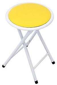 Hocker faltbar slim gelb Pantone 128 Für Büro Haus und Camping Sitz gepolstert