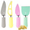 Taylors Eye Witness Cheese Knives - Brooklyn 4 Piece Cheese Knife Set - Pastel Colours. with Anti-Bacterial, Non-Stick Coated Blades & Soft Grip Handles for Added Control & Comfort. 2 Year Guarantee.