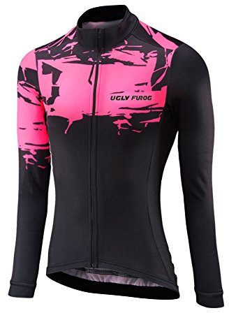 UGLY FROG Damen Fahrradbekleidung Langarm Radtrikot Outdoor Radsport Gemütlich Radkleidung Trikot Jersey im Winter/MTB Downhill Jersey