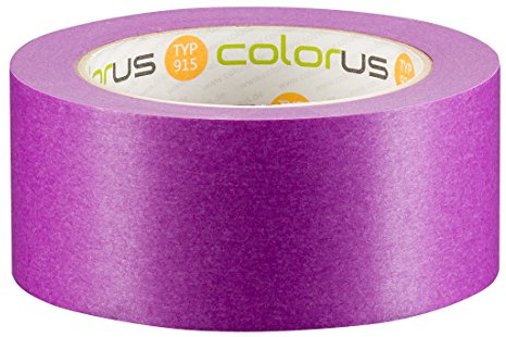 Colorus Premium Tapetenband 50mm x 50m | Fineline Klebeband für glatte und leicht raue sensible Untergründe | Malerband für scharfe Farbkanten | Abklebeband für Maler