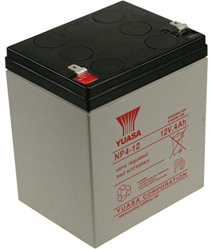 Yuasa NP4-12 12V Lead Acid Battery, UPS Backup Alarm and Emergency Battery (Pack of 1)