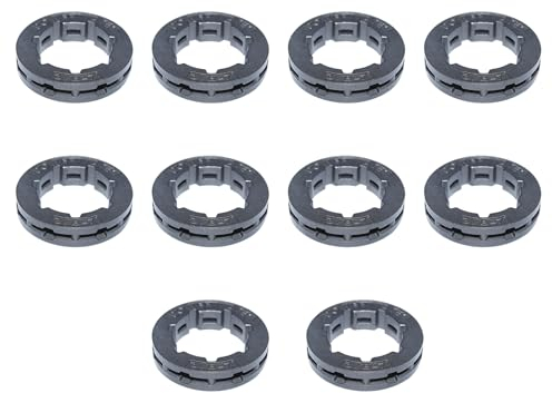 Haishine 10pcs / lot 3/8 7T 22mm Pignon de Jante D'entraînement par chaîne pour Husqvarna 266 268 272 280 285 288 355 362 365 371 372XP 380 385XP Tronçonneuse