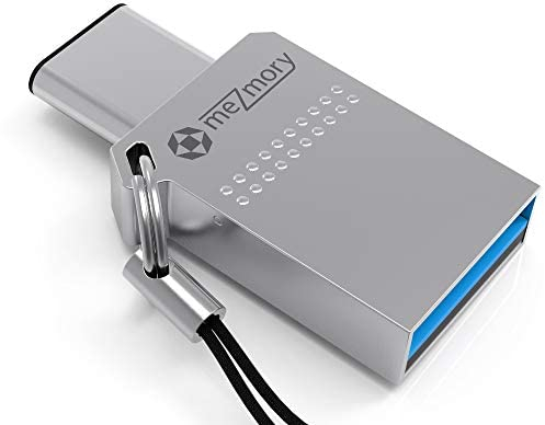 Mini USB C Stick Dual 128GB - 2 in 1 Funktion > USB 3.0 & Type C < Wasserdicht, Klein & Extrem Schnell - Aus Metall Ideal für Schlüssel-Anhänger - Flash Drive Speicherstick USB-C 128 GB