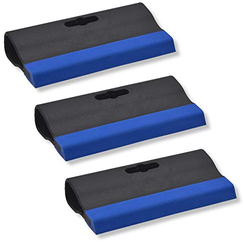 DEWEPRO® Lot de 3 joints en caoutchouc - Avec poignée en plastique - Largeur : 145 mm - Spatule à joints - Spatule en caoutchouc