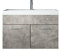 Badezimmer Badmöbel Set Paso 01 80cm Waschbecken Beton grau - Unterschrank Schrank Waschbecken Waschtisch