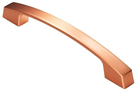 Fingertip Design Bridge Cabinet Pull Handle, 160 mm Hole Centres, Satin Copper