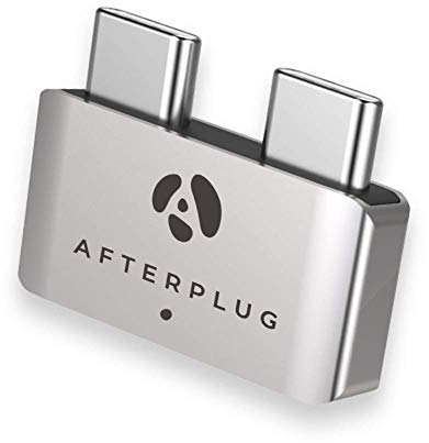 Afterplug Dual Type-C Short Extender, USB-C Thunderbolt 3 Female to Male Extension Adapter, 40 Gbps, 100 W PD, 5k Video für MacBook Pro 2020 2019 2018 2017 13 Zoll 15 16 & Air mit Schutzhülle