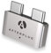 Afterplug Dual Type-C Short Extender, USB-C Thunderbolt 3 Female to Male Extension Adapter, 40 Gbps, 100 W PD, 5k Video für MacBook Pro 2020 2019 2018 2017 13 Zoll 15 16 & Air mit Schutzhülle