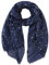 Yuson Girl Schal Damen Leicht Halstuch Gold and Silver Diffused Stars Schal ChiffontüCher Geschenk für Frauen 70 * 180cm Ganzjährig(Marineblau-2)
