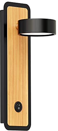 ledscom.de Wand-Leuchte RUTI schwarz, inkl. GX53 LED, warm-weiß, 3 Stufen dimmbar, 6,194W 541lm