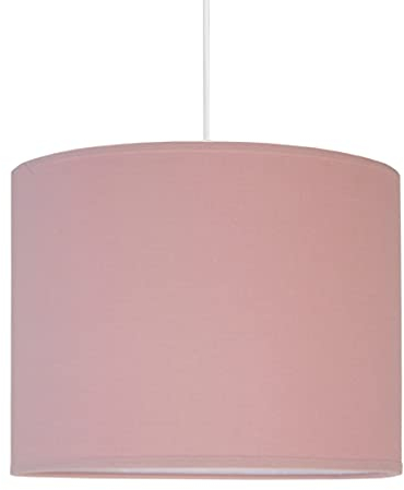 youngDECO® Pastellrosa Hängeleuchte 1xE27, Hängelampe aus Baumwollstoff, mini Ø25cm, Pendelleuchte für Kinderzimmer und Babyzimmer, Hergestellt in der EU