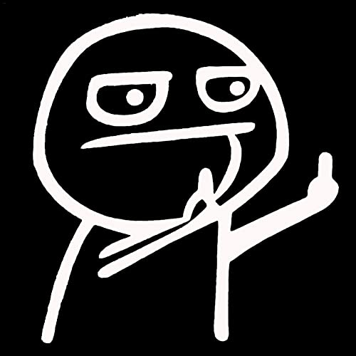 Bexdug Auto Aufkleber,Lustige Cartoon Mittelfinger Reflektierende Autoaufkleber,Auto Motorrad Aufkleber,Kreative Mode Aufkleber 4,9 6,7 Auto Motorrad Aufkleber