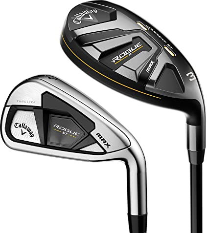 Callaway Golf Rogue ST Max Iron Set (Right Hand, Graphite Shaft, Regular Flex, 4 Iron - PW, AW, Set of 8 Clubs)