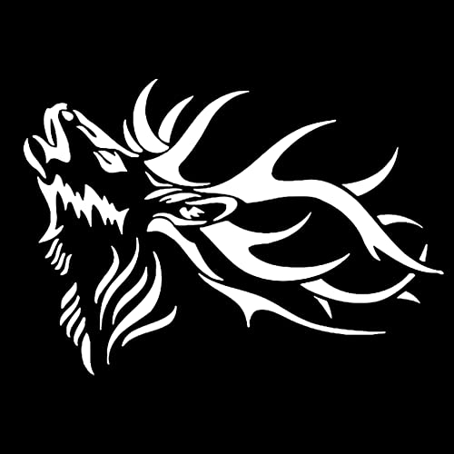 Realistic 3D Auto Aufkleber, 2 Stück 3D Tier Lustige Cartoon-Aufkleber Abnehmbar Dekorativer Aufkleber selbstklebend Aufkleber Anti-Kratzer Motorhaube Karosserie Aufkleber Car Sticker,Hirsch