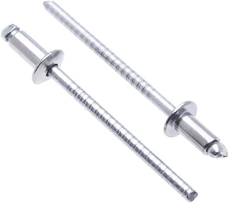 3.2mm x 6mm Blind Pop Rivets by Keple, 500 Pack – Stainless Steel Rivets for Metal, Blind Rivet, Dome Blind Rivet, Pop Rivets for Car Body, Metal Fastening, Leather, Bag Making & Fabric – Push Rivets