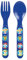 FUN HOUSE PAT'PATROUILLE ENSEMBLE DE COUVERTS REUTILISABLES COMPRENANT UNE FOURCHETTE ET UNE CUILLERE POUR ENFANT H.13,5 X L.3 CM - Vaisselle réutilisable
