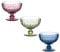 UPKOCH Coupes à Glace en Verre de 12 Onces (350 ML) - Bols à Dessert en Verre à Motif Pressé Vintage - Verre à Cocktail Bagatelle/Fruit/Salade Lot de 3 (Bleu + Vert + Violet)