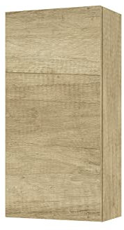 Baikal Armario Auxiliar Multiusos, Ideal para el baño o Espacios pequeños. Mueble de fácil instalación. Melamina 16mm. Mueble MONTADO. 1 Puerta Nature