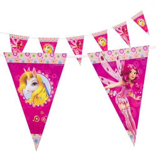 Party Factory `Mia and me´ Wimpelkette Papier mit 10 Wimpeln, Länge ca. 5 Meter, Party Girlande, Geburtstagsdeko, Mottoparty
