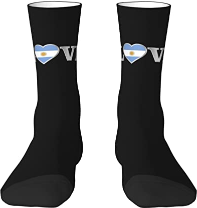 Argentinien Crew Socken Argentinien Flagge Socken Kleid Socken Flagge Strümpfe Socken Neuheit Sportsocken Lange Socken, Argentinien 06, One size