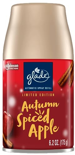 Glade Automatic Spray Refill, Air Freshener for Home and Bathroom, Autumn Spiced Apple, Limited Edition Scent, 6.2 Oz