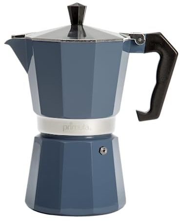 Primula Classic Stovetop Espresso and Coffee Maker, Moka Pot for Italian and Cuban Café Brewing, Greca Coffee Maker, Cafeteras, 6 Espresso Cups, Blue
