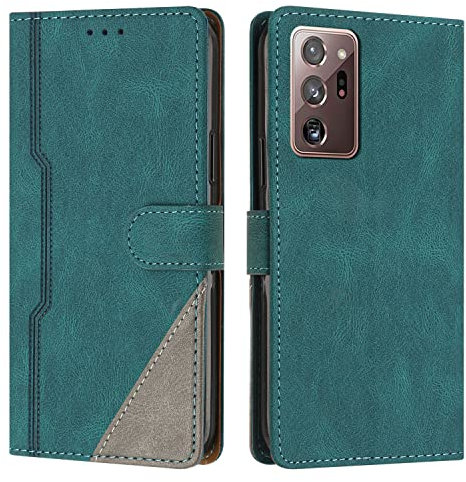 Radoo Coque pour Samsung Galaxy Note 20 Ultra, Housse Etui Portefeuille Cuir Multifonction, Fermeture Magnétique à Clapet [Fonction Support] Flip Case Compatible avec Samsung Note 20 Ultra (Vert)