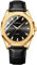 CRRJU Herren Uhren Wasserdicht Armbanduhr Herren Schwarz Lederband Analog Quarz Luxus Business Männer Uhr (Schwarz Gold)