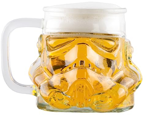 Thumbs Up Original Stormtrooper Beer Glass, Transparent, 1 Pint Size (600ml), Original Fan Merchandise, Perfect Star Wars Gifts for Men and Women, Perfect for Collectors and Beer Enthusiasts