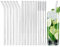 JOYZYAIYY Glass Straws, 16pcs Set - 6 Curved & 6 Straight, Break Resistant, Reusable, Heat Resistant, BPA Free, with Cleaning Brushes, Ideal for Bubble Tea, Juices, Slush, Cocktail