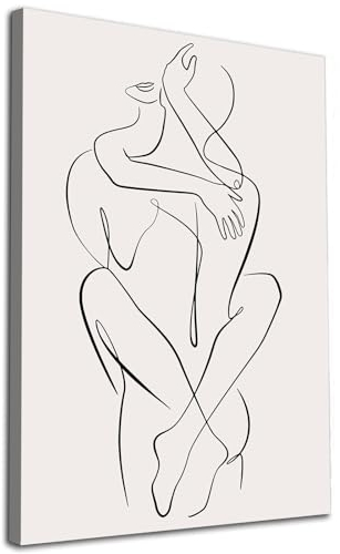 Minimalist Line Wall Art One Line Art Couple Hugging Line Art Minimalist Abstract Print Black White Abstract Line Art Abstract Line Couple Wall Art Modern Female Body Art for Bedroom 40,6 x 61 cm