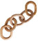 Housewarming Gifts Wood Chain Link Decor Hand Carved 5-Link Wood Knot Decorative Object, Rustic Large Wooden Chain for Home Living Room Coffee Table Farmhouse Natural 16 x 4 x 2