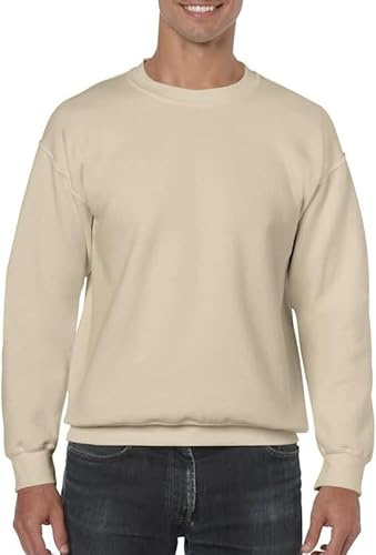 Gildan Adult Fleece Crewneck Sweatshirt, Style G18000, Multipack, Sand (1-pack), S