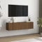 AUVYI TV-Wandschrank Braun Eichen-Optik 120x30x30 cm Holzwerkstoff Aufbewahrungsschrank Wohnwand Modern Lowboard Nachttisch Holz Kitchen Cabinet Hängeschrank Wohnzimmer Fernseher Schrank