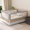 Ikodm Barrera de cama 2 x 200 cm y 1 x 180 cm, barrera de protección para la cama ajustable de 70 – 98 cm, protección contra caídas, barrera para cama infantil, barandilla para cuna de bebé, fácil de
