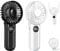 xigmer 2-Pack Mini Portable Handheld Fan,5 Adjustable Speeds Personal Fan with Lanyard,180° Foldable Small Hand Fans for Makeup,Home,Office,Travel and Outdoor Activities(Black+White