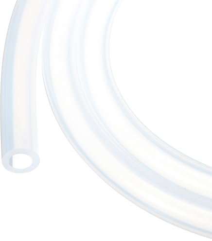 Rebower 1M(3Pieds) Tube en Silicone 10mm DI 16mm DE Transparent Tuyau en Plastique Industriel en Silicone Clair pour Pompage, Vidange, Irrigation, Brassage, 3/8 x 5/8