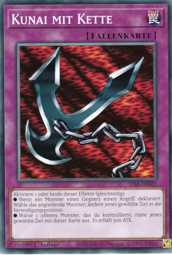 STAS-DE025 - Kunai mit Kette - Common - 1. Auflage - DEUTSCH - mit LMS Trading Fieldcenter-Karte Yugioh