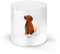 WD Lifestyle - Bicchiere in Vetro Borosilicato 250ml con Soggetto in Vetro Colorato Interno (Cane)
