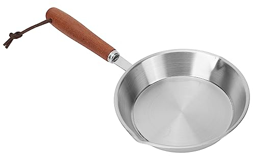 Non Stick Frying Pan, Stainless Steel Frying Pan Household Mini Egg Pan Induction Cooker Fry Pan with Ergonomic Handle Omelette Pan Skillet for Frying Eggs Frying Steak Heating