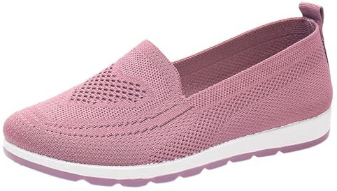 Ogg Schuhe Damen Schuhe Outdoor-Farbe Atem Laufen Frauen Netze Schuhe solide Sport Frauen Flache Schuhe Für Damen Elegant (Pink, 40)